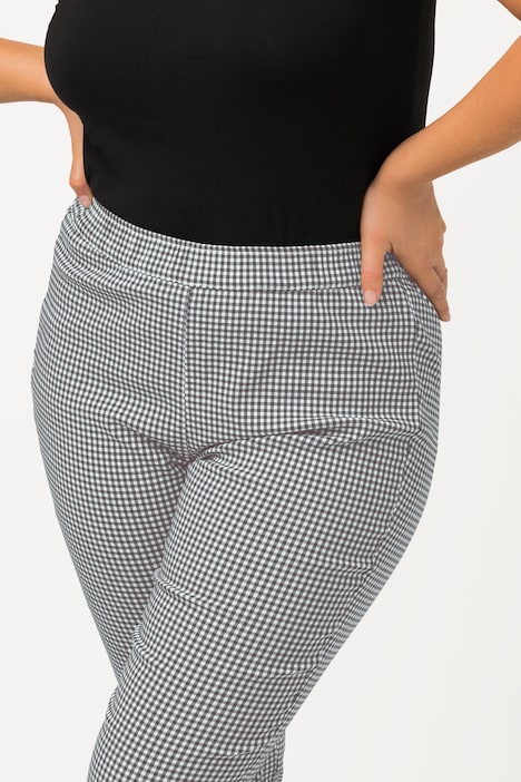 7/8-Bengalinhose Sienna, Vichykaro, hochelastisch