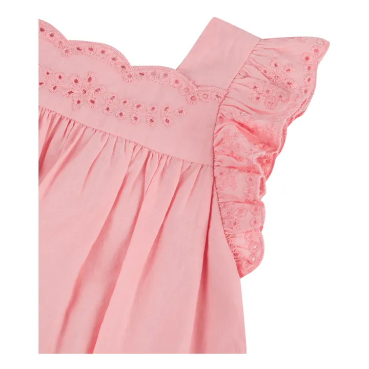 Tartine et Chocolat Robe Broderie Anglaise | Rose bonbon
