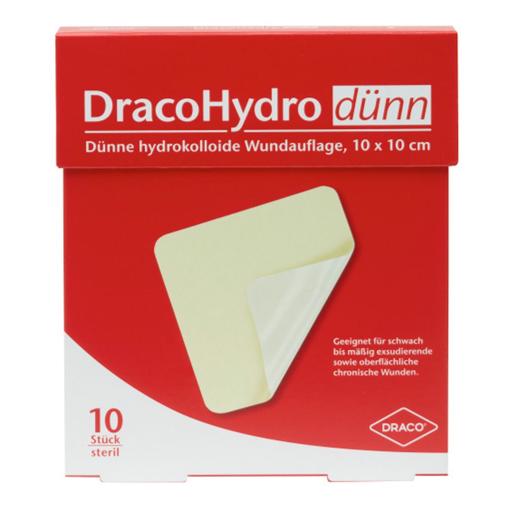 DracoHydro Wundauflage dünn steril 10 x 10 cm
