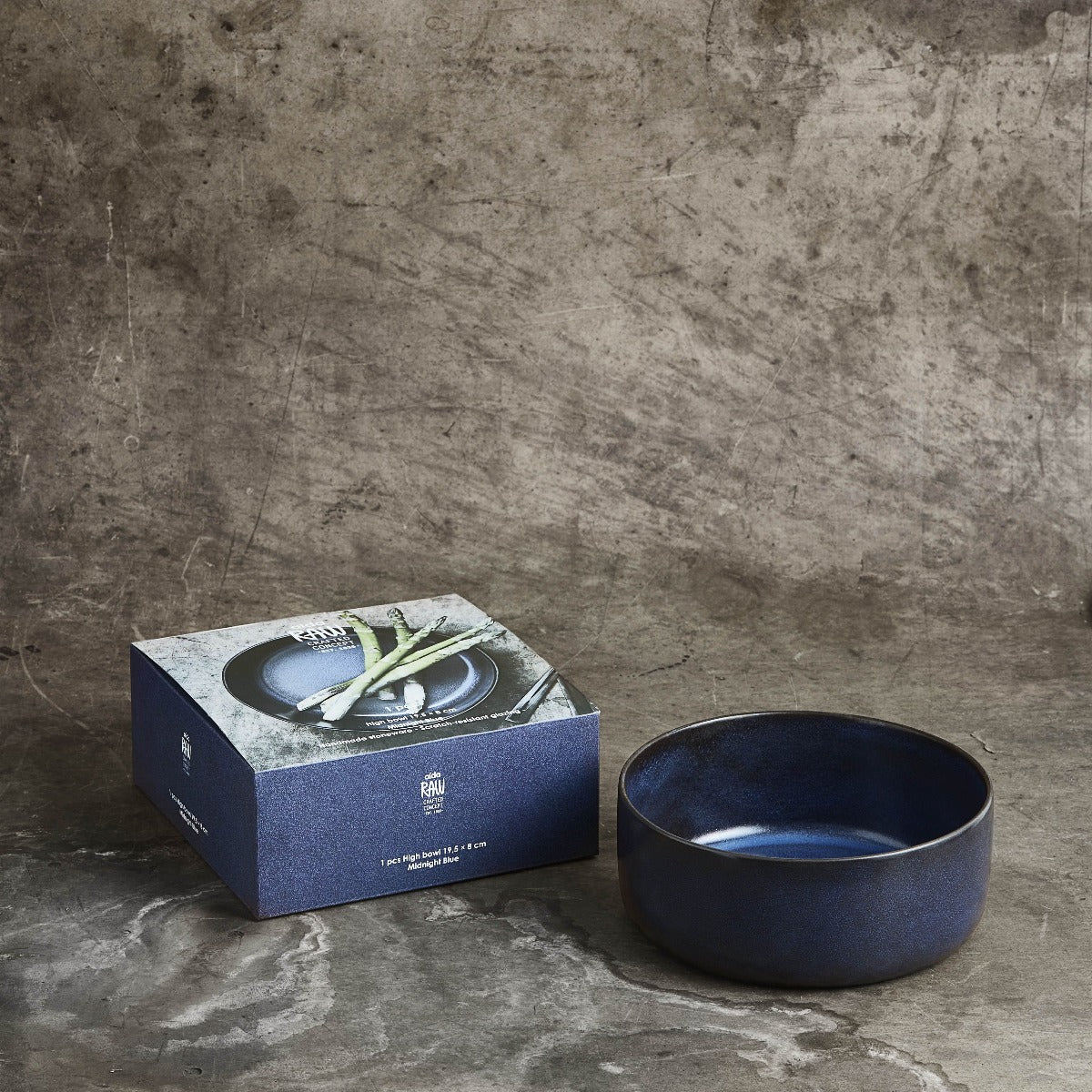RAW  Skål, midnight blue - 19,5 x 8 cm