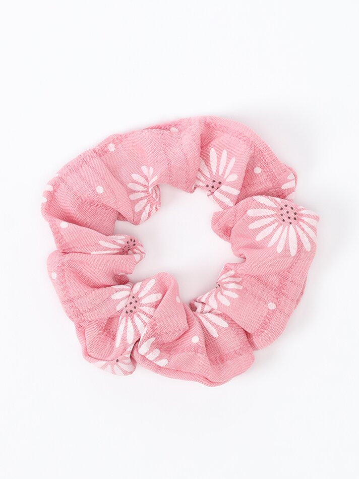 Conjunto de tiara de flores e 2 scrunchies - Vários modelos