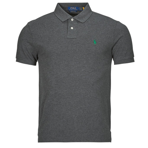 Polo Ralph Lauren - POLO COUPE DROITE EN COTON BASIC MESH Gris / China / Barclay / Heather