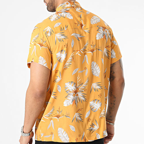 Chemise Manches Courtes Floral Pearl Orange