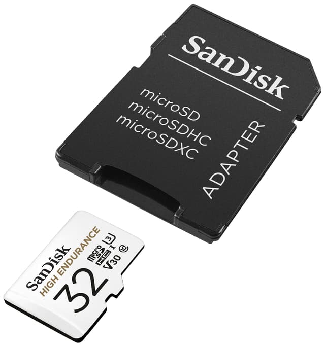 SanDisk MicroSDHC Endurance with SD adapter 32 GB hukommelseskort
