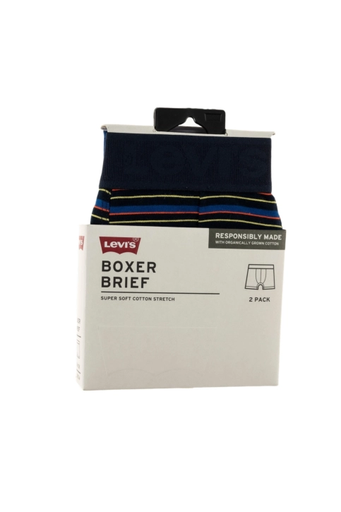 Calecons et slips levi's® yd stripe boxer brief 2p 001 blue combo