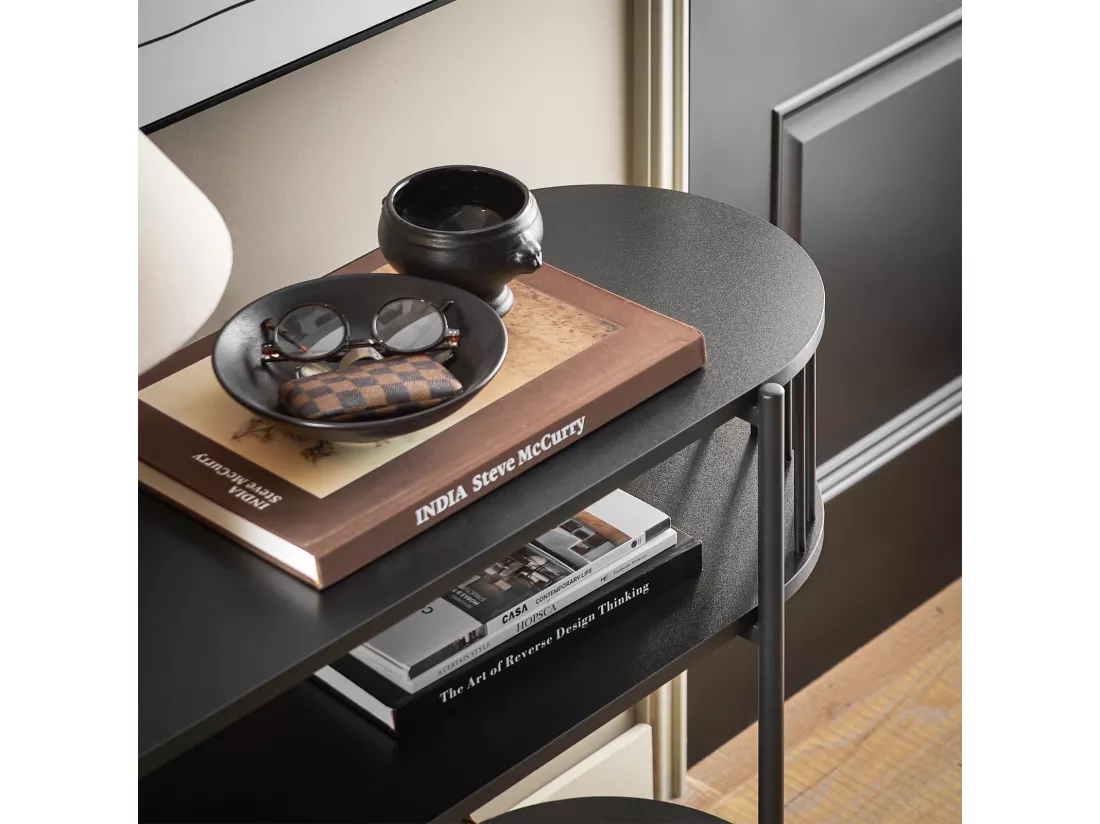 SoBuy Table Console à 3 Niveaux, Table d’appoint Design, Table d’Entrée, Meuble d'Entrée – 110 x 39 x 76 cm, pour Salon, Entrée, Couloir, Noir, FSB90-SCH