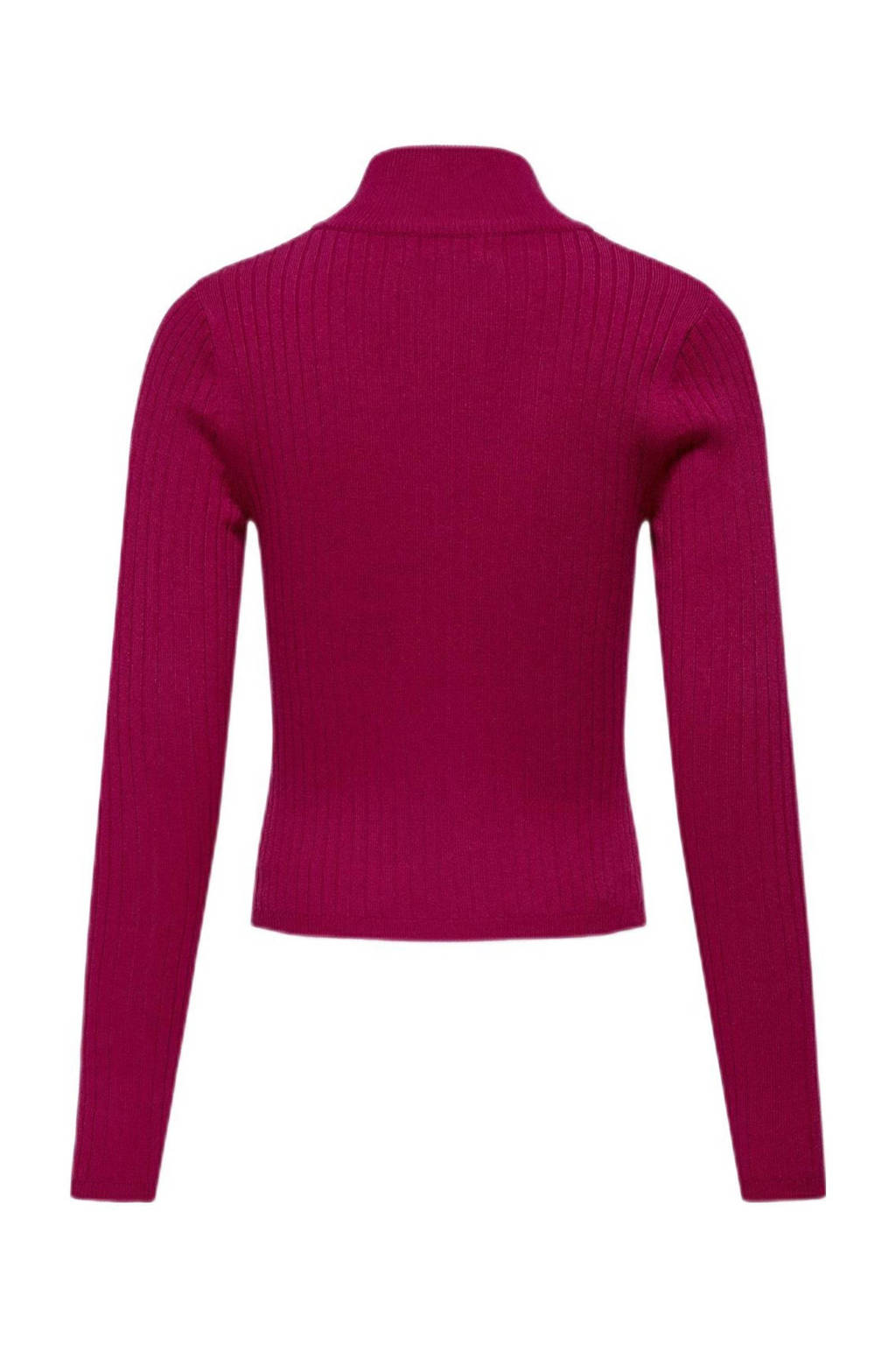 ONLY ribgebreid vest KOGELLA warm fuchsia