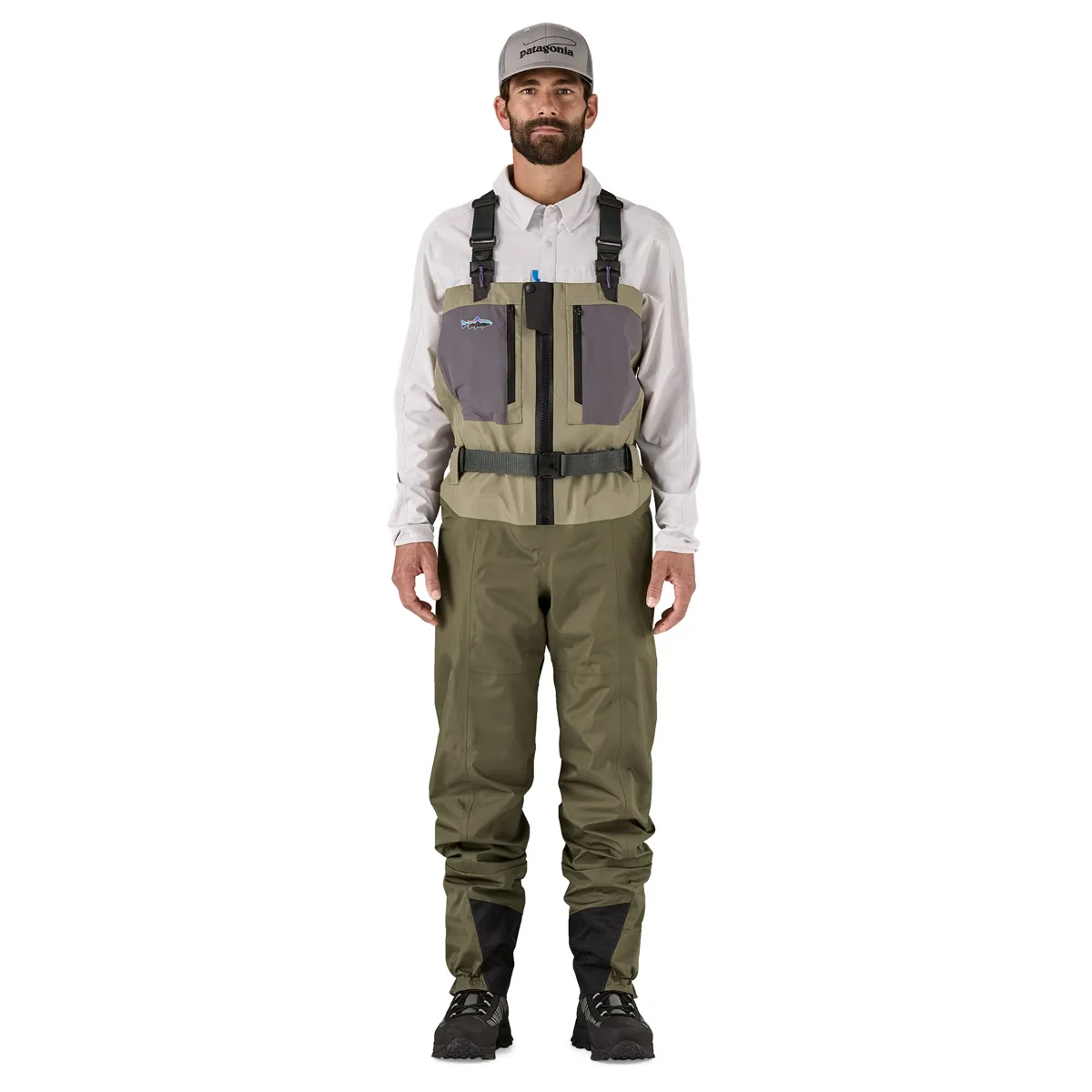 Patagonia M'S Swiftcurrent Traverse Zip Front Waders River Rock Green