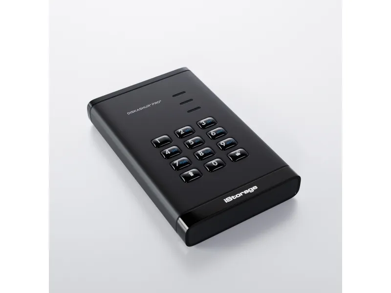 iStorage diskAshur PRO³ - Harddisk - krypteret - 1 TB - ekstern (bærbar) - USB 3.2 Gen 1 (USB-C stikforbindelse) - 256-bit AES-XTS, FIPS 197 PUB, 256-bit AES-CBC, 256-bit AES-ECB - FIPS (Federal Information Processing Standards) - TAA-kompatibel