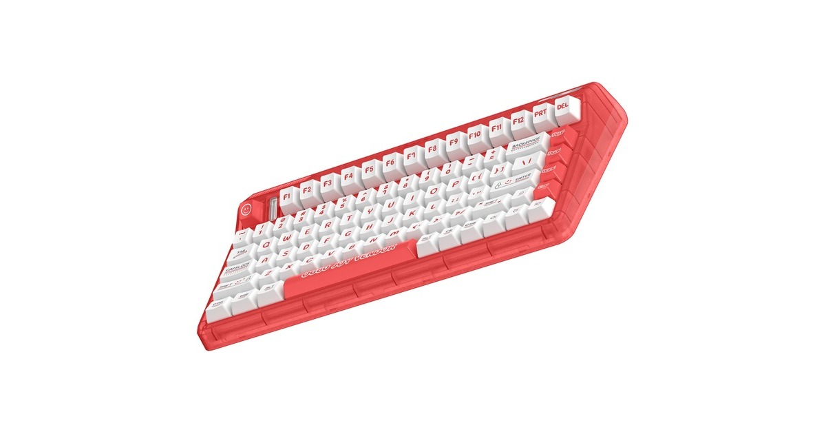 IqunixOG80 Joy Vendor Wireless Mechanical Keyboard, gaming toetsenbord  (Grijs/wit, US lay-out, Cherry MX Brown, RGB leds, 80% (TKL), Hot-swappable, PBT, 2.4GHz | Bluetooth 5.1 | USB-C)