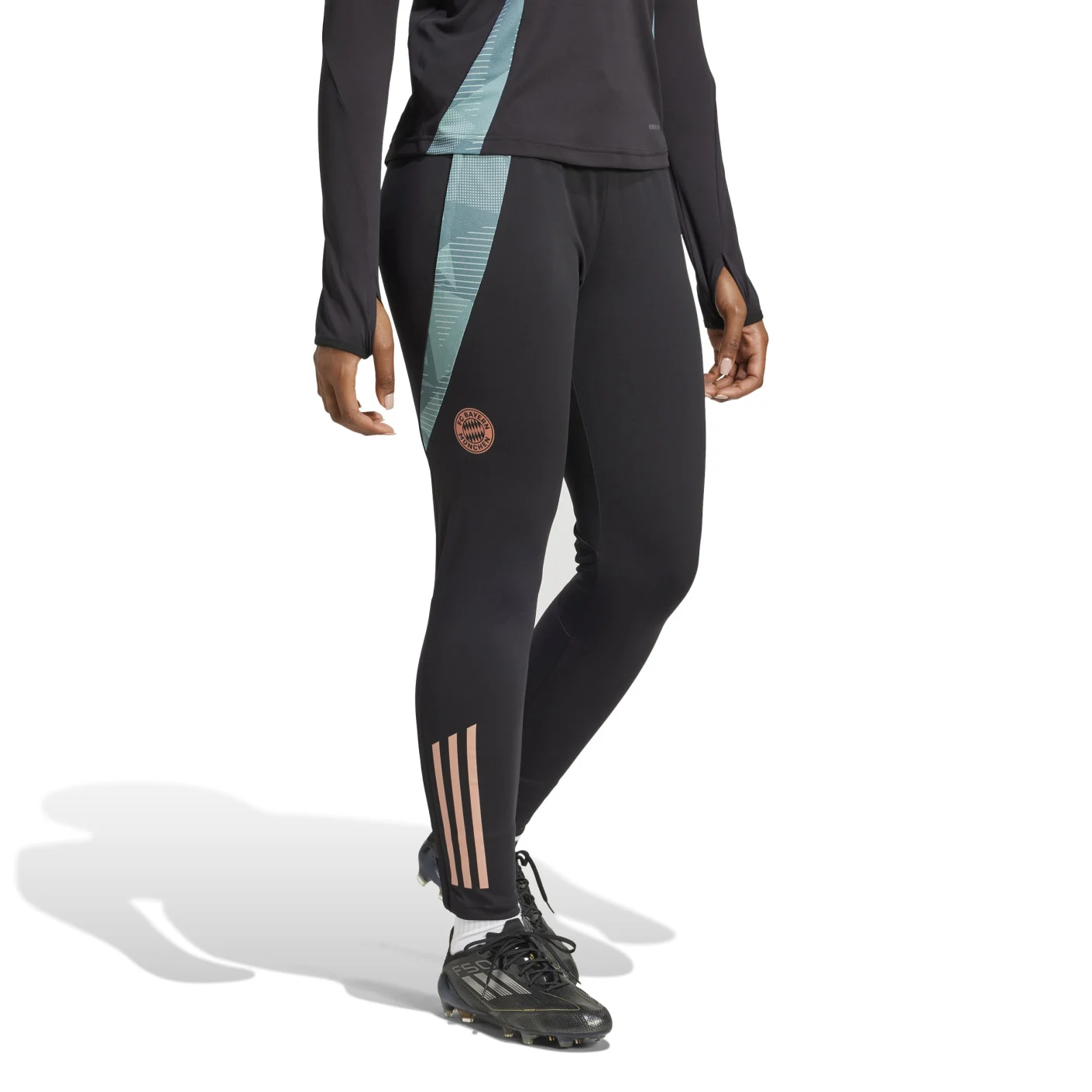 Adidas Bayern München Trainingsbroek 2024-2025 Dames Zwart Groen Brons
