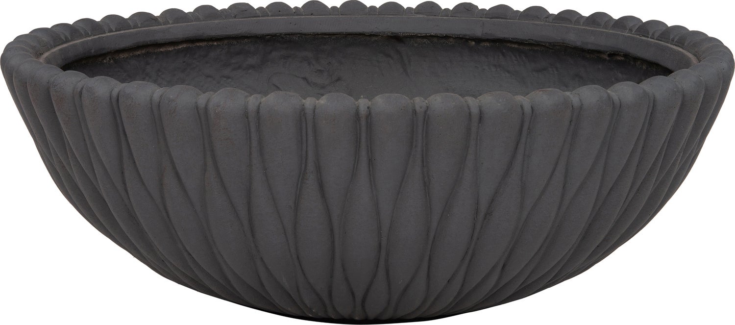 Intratuin plantenschaal Schulp antraciet D 71 H 28,5 cm