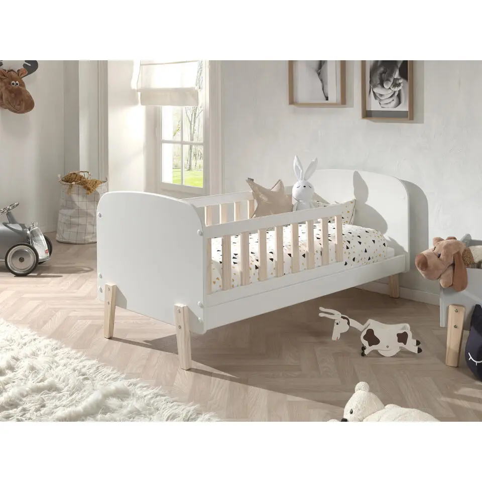 Vipack peuterbed Kiddy - wit - 68x77x148 cm
