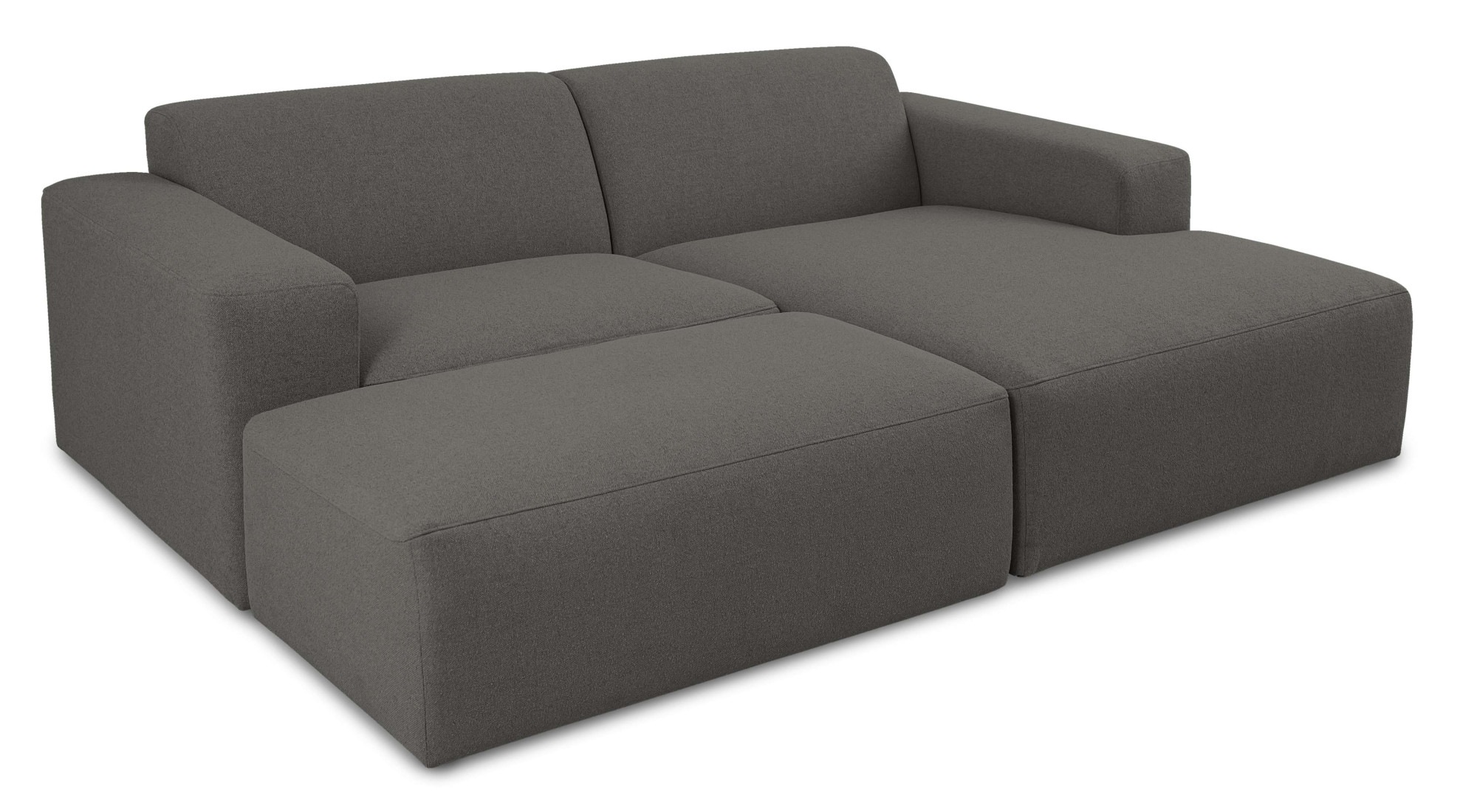 GOODproduct Ecksofa »Koa,228cm, L-Form, Modulsofa, Webstoff, Cord, Struktur, Chenille« Designsofa, Set, Hocker inklusive, weicher Lounge-Sitzkomfort