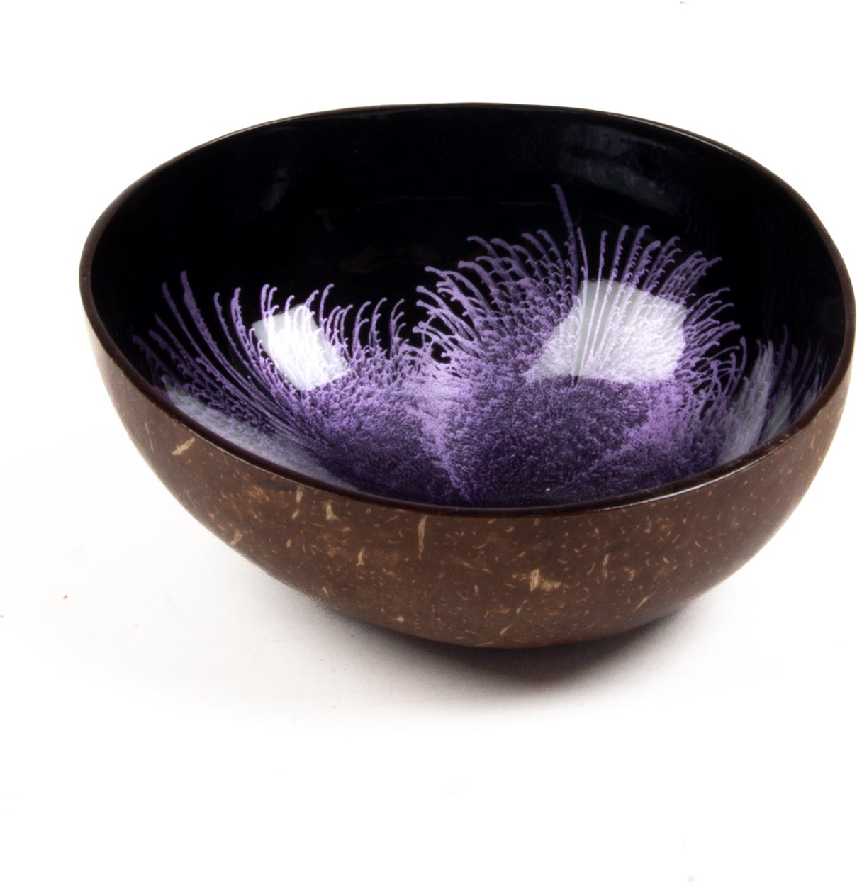Decoratiebord kokosnoot vuurwerk Coco paars 13 x 7 x 13 cm