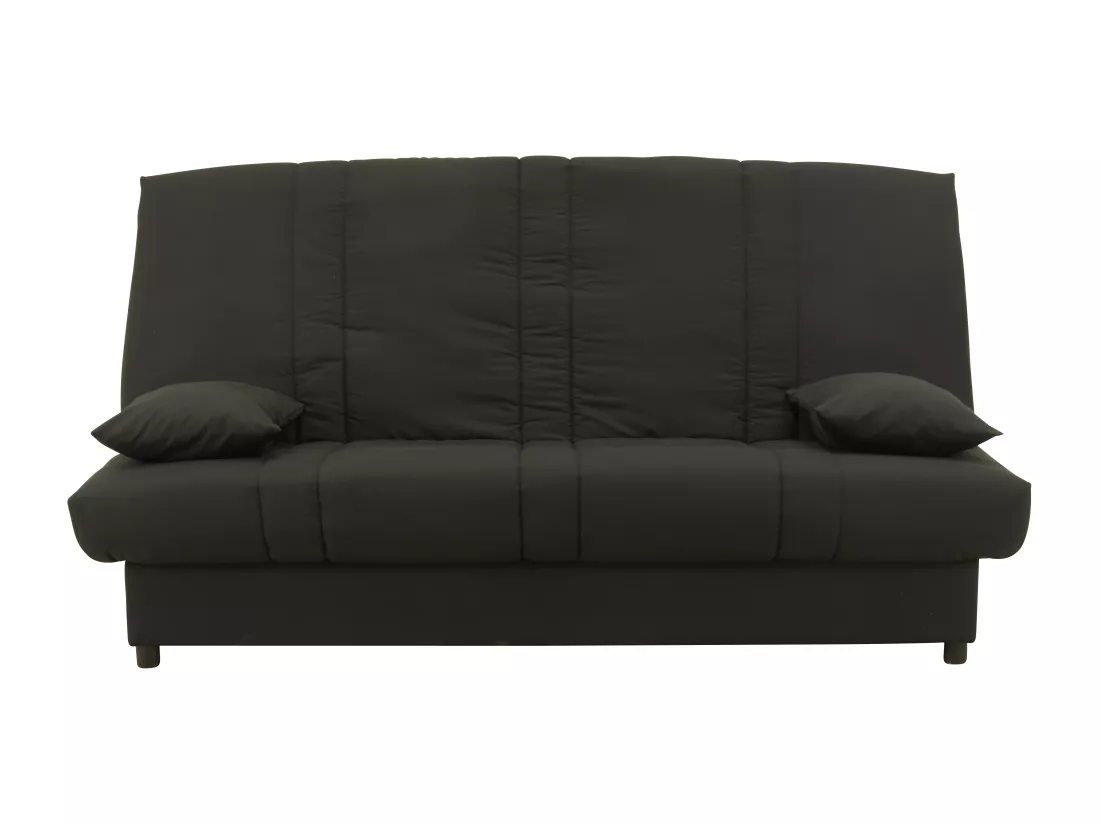 Canapé convertible clic-clac en tissu noir FARWEST III