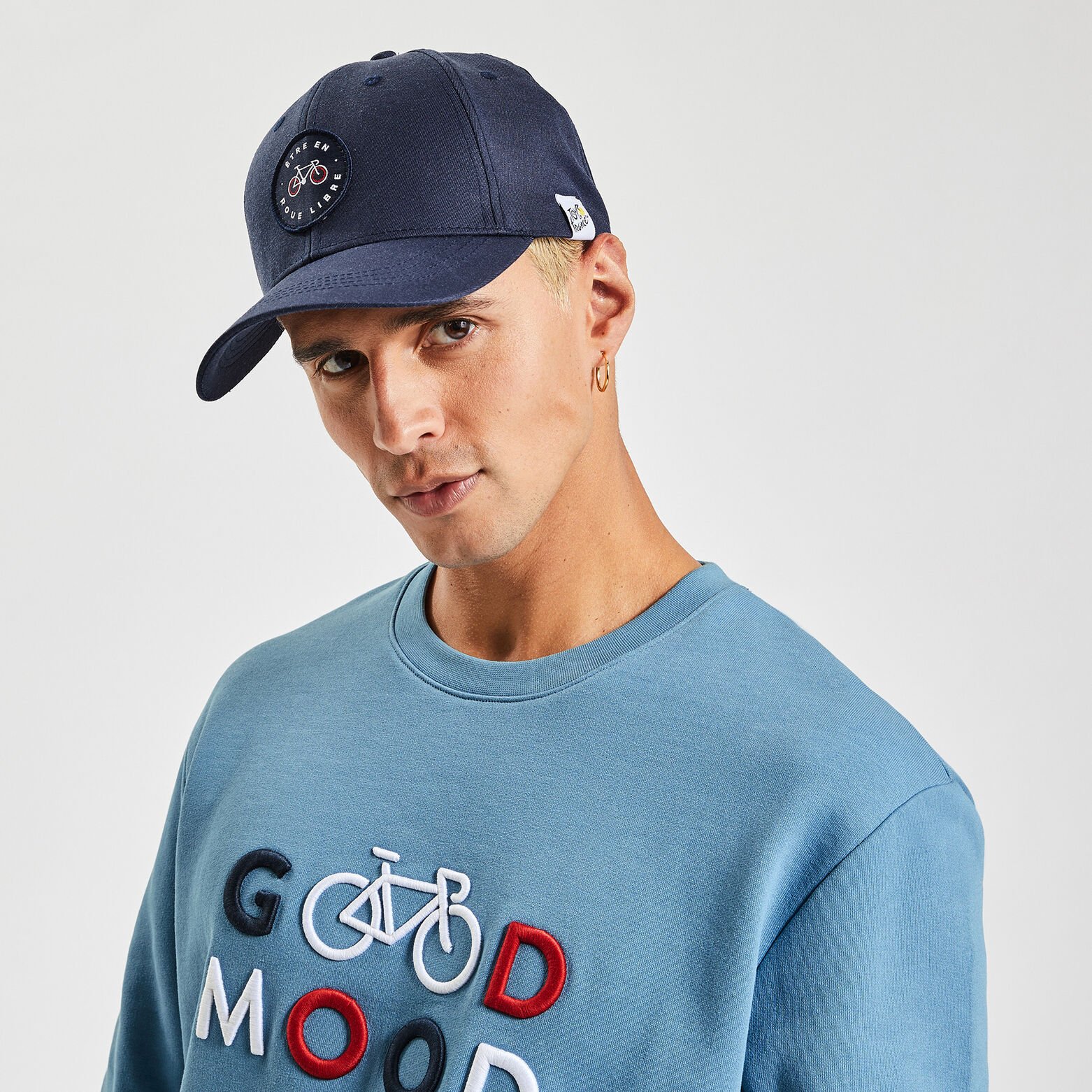 Casquette brodée licence Tour de France Bleu