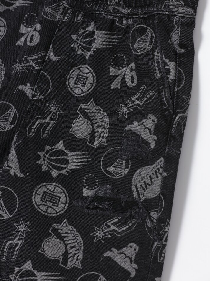 Shorts jeans da NBA - Preto