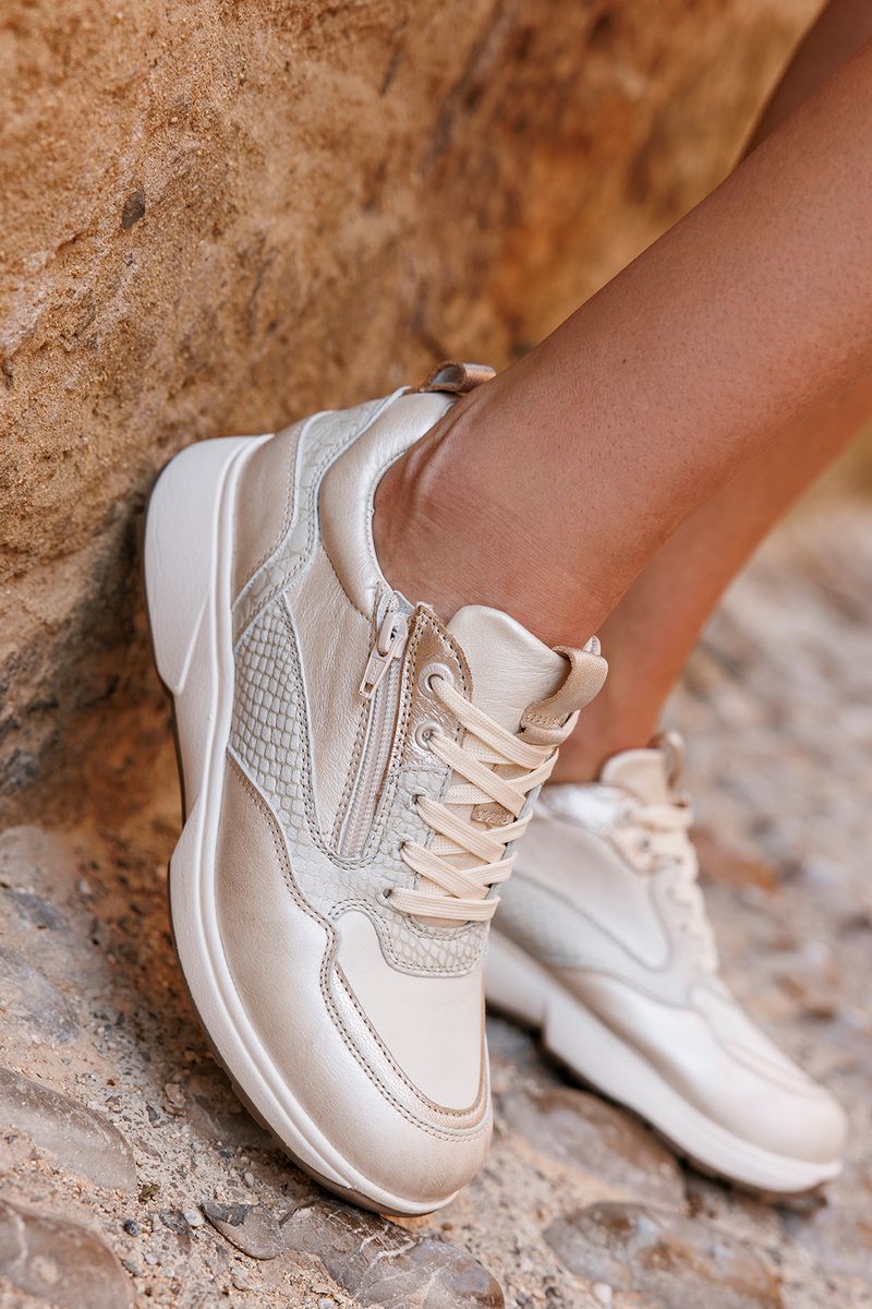 Xsensible Grenoble Stretchwalker Sneakers Zilver Dames