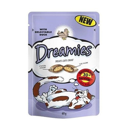 Petiscos para gatos com sabor de pato