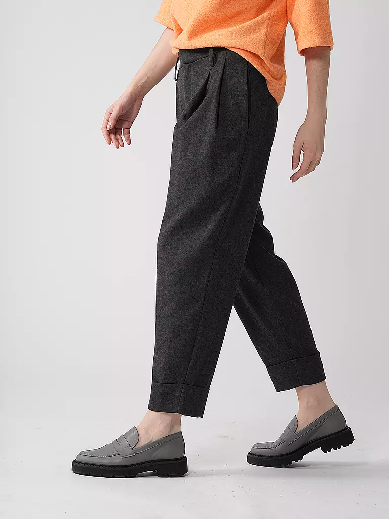 MAC Marlenehose Wide Leg MAYFAIR grau