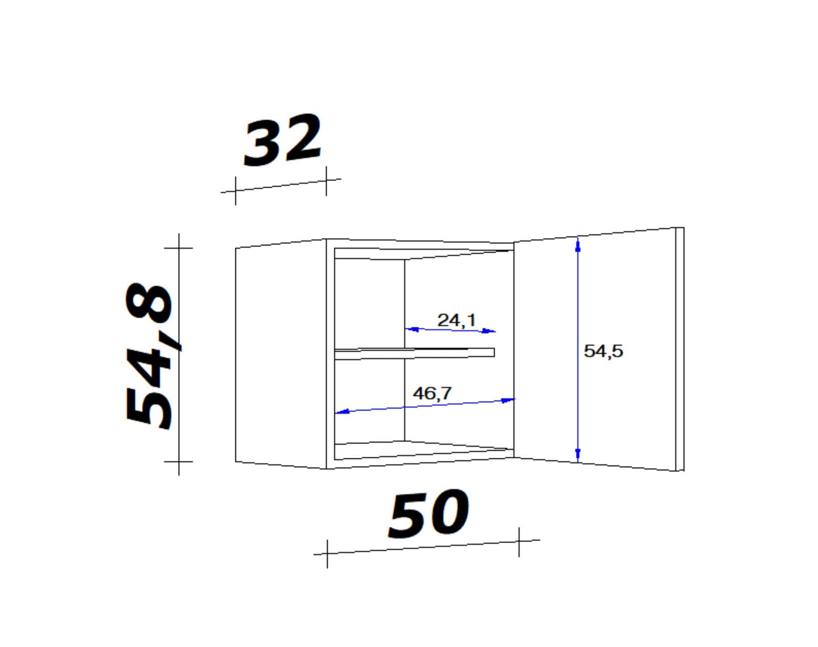 Hängeschrank Lucca Weiß