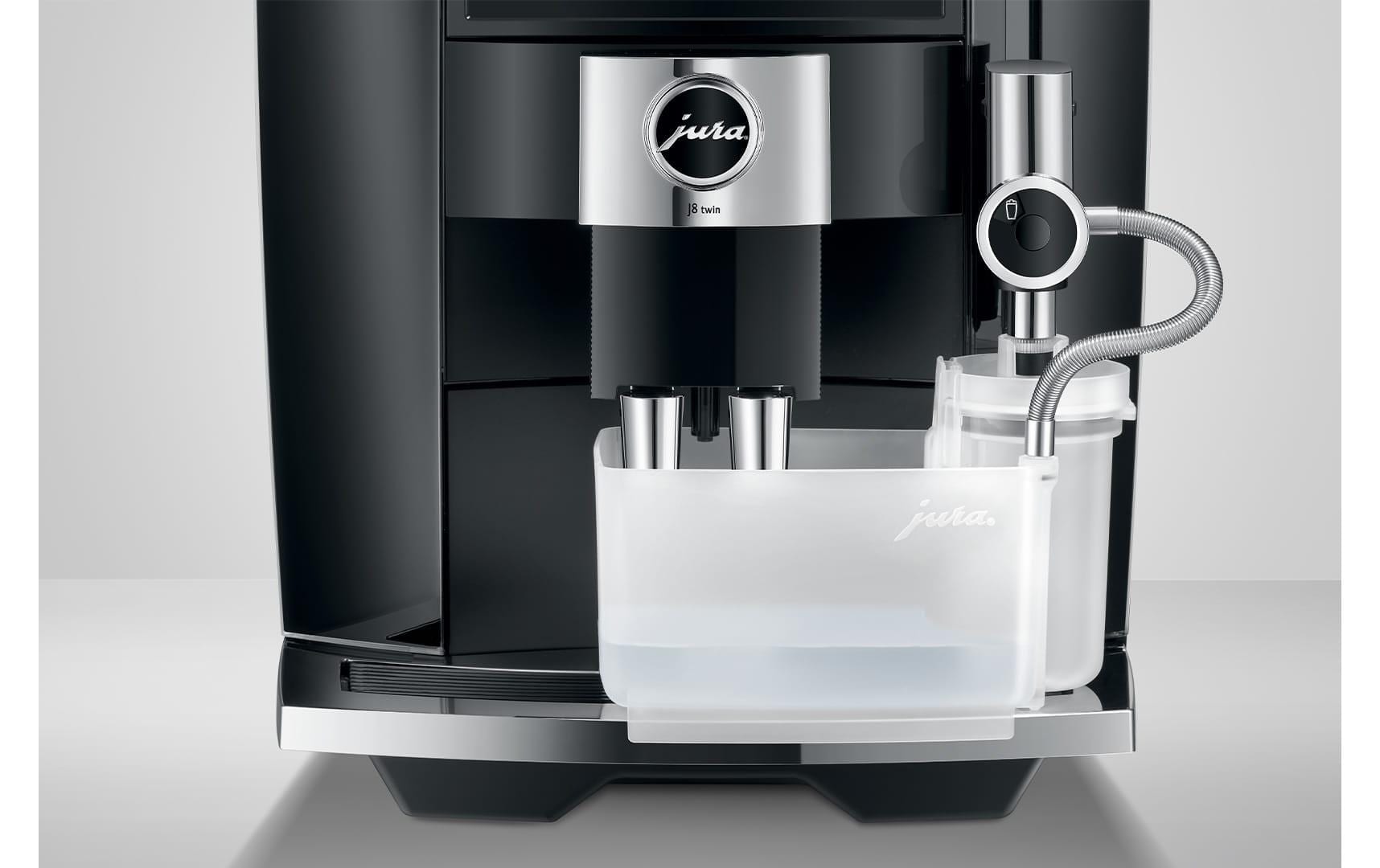 Kaffeevollautomat J8 twin Diamond Black (SA)<br>Zweitassen-Vollautomat für 31 verschiedene Kaffee- und Milchgetränke