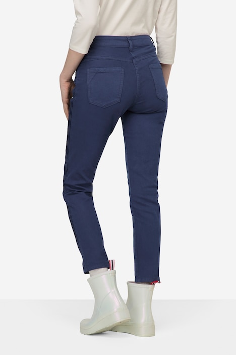 Jeans Tina, gerade Passform, seitliche Zierfalten, 5-Pocket