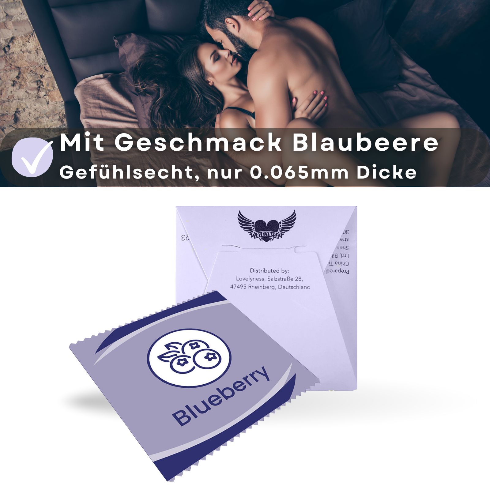 Lovelyness - Kondome mit Geschmack Blaubeere