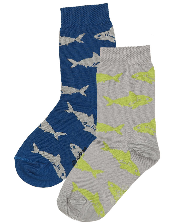 Socken FISCHE 2er-Pack in blau/grau