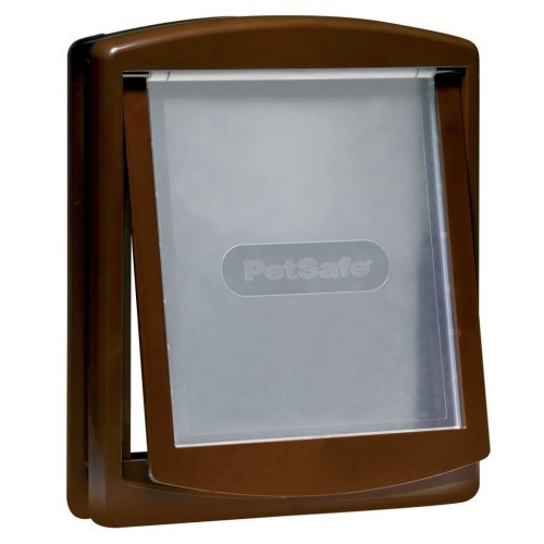 Porta para cães com duas posições, marrom