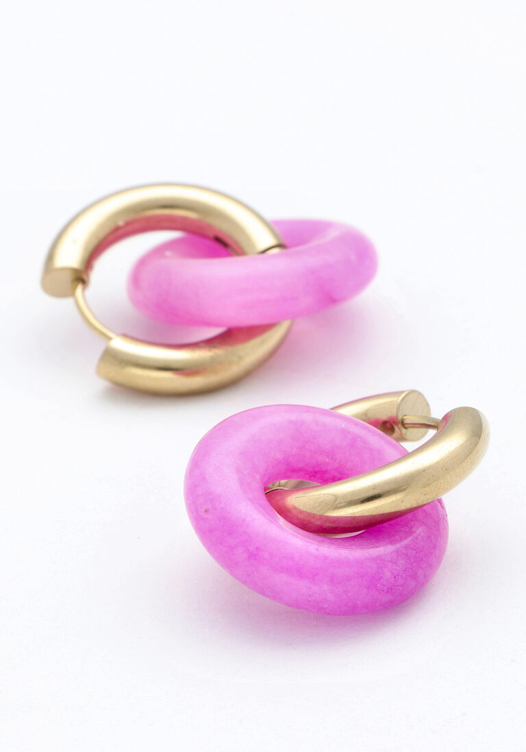 NOTRE-V roze notre-v oorbellen omss23-030