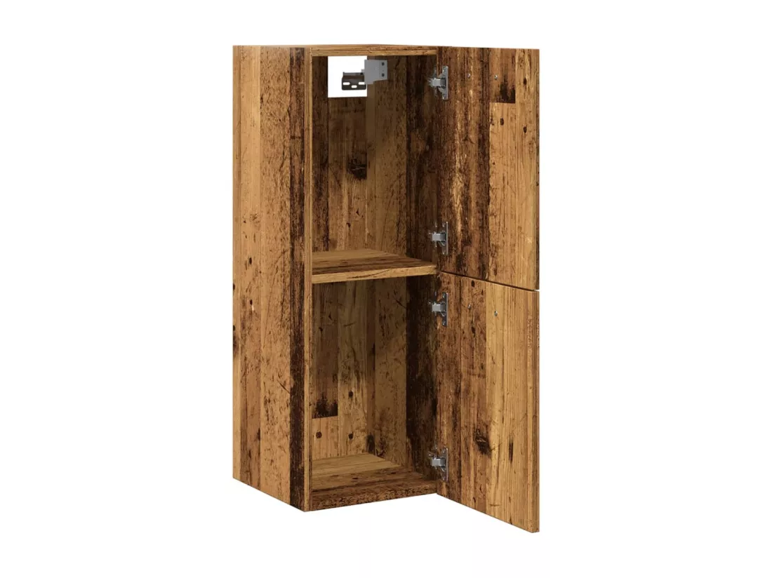 Armoire de salle de bain suspendue vieux bois bois d'ingénierie