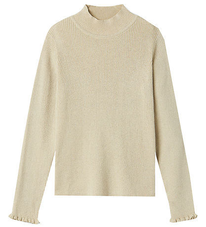 Name It Bluse - Strick - NkfRia - Summer Sand/Silber Lurex M Gli