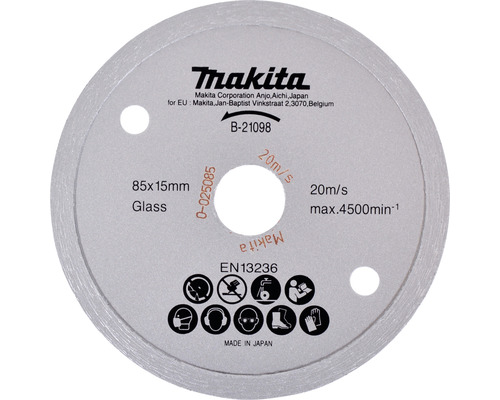 Diamantdoorslijpschijf Makita Ø 85x15 mm Glas