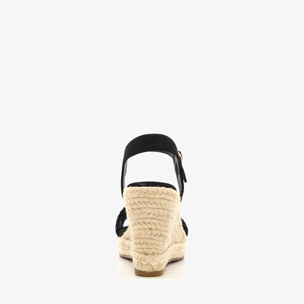Blue Box dames espadrlles met sleehak zwart