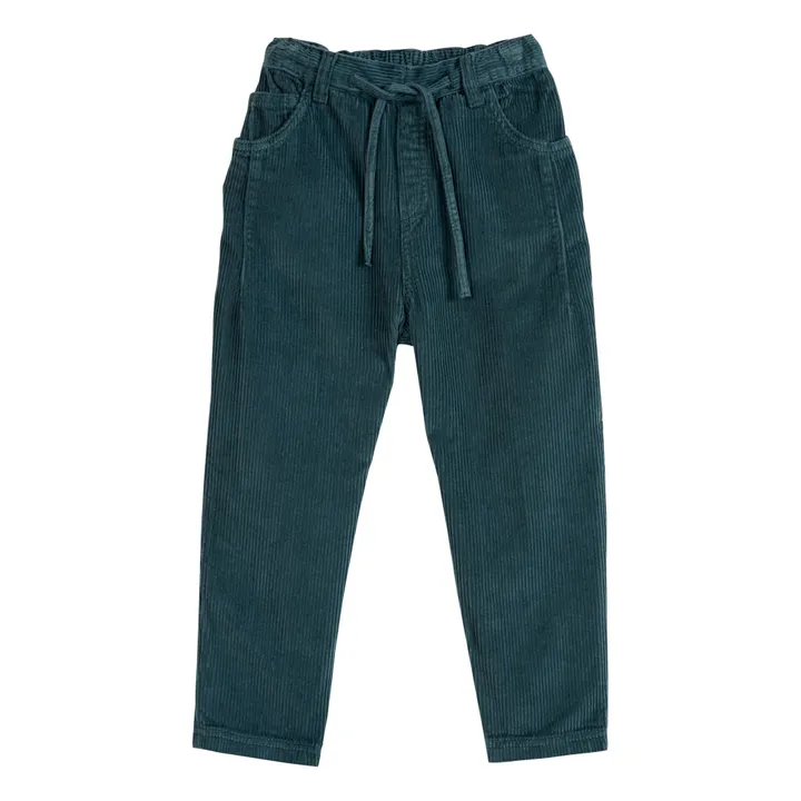 Emile et Ida Pantalon Velours Côtelés | Vert foncé