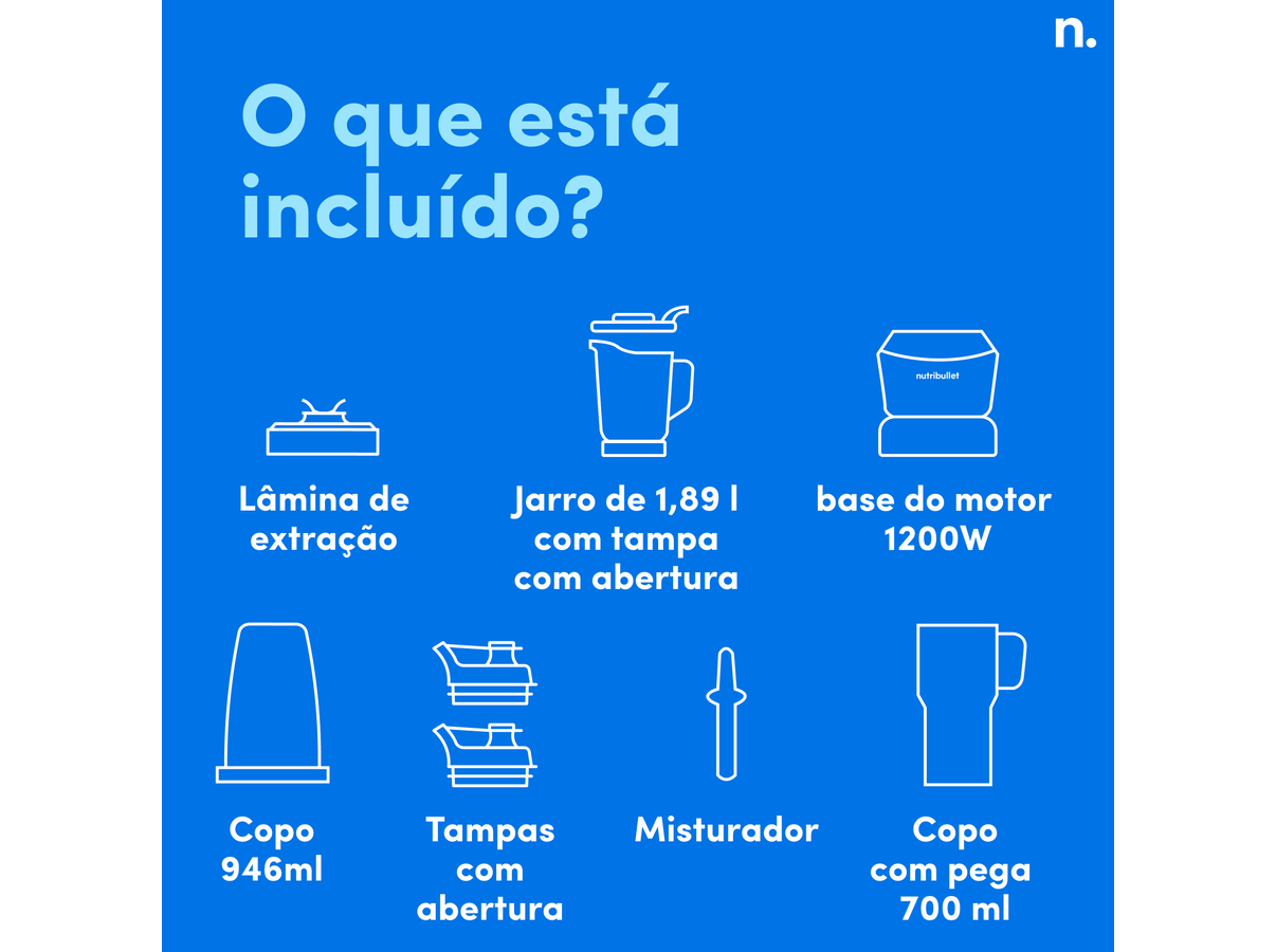 LIQUIDIFICADORA NUTRIBULLET NBF500DG 1200W