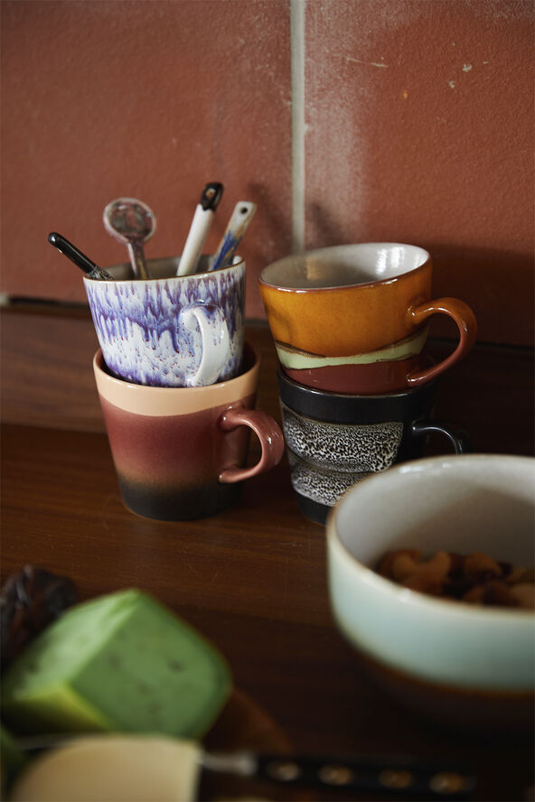 HK Living 70s ceramics americano mugs friction set of 4 Multi