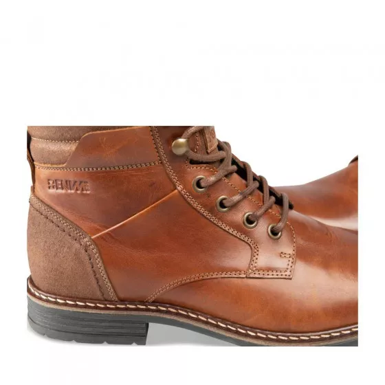 Bottines COGNAC DENIM SIDE CUIR