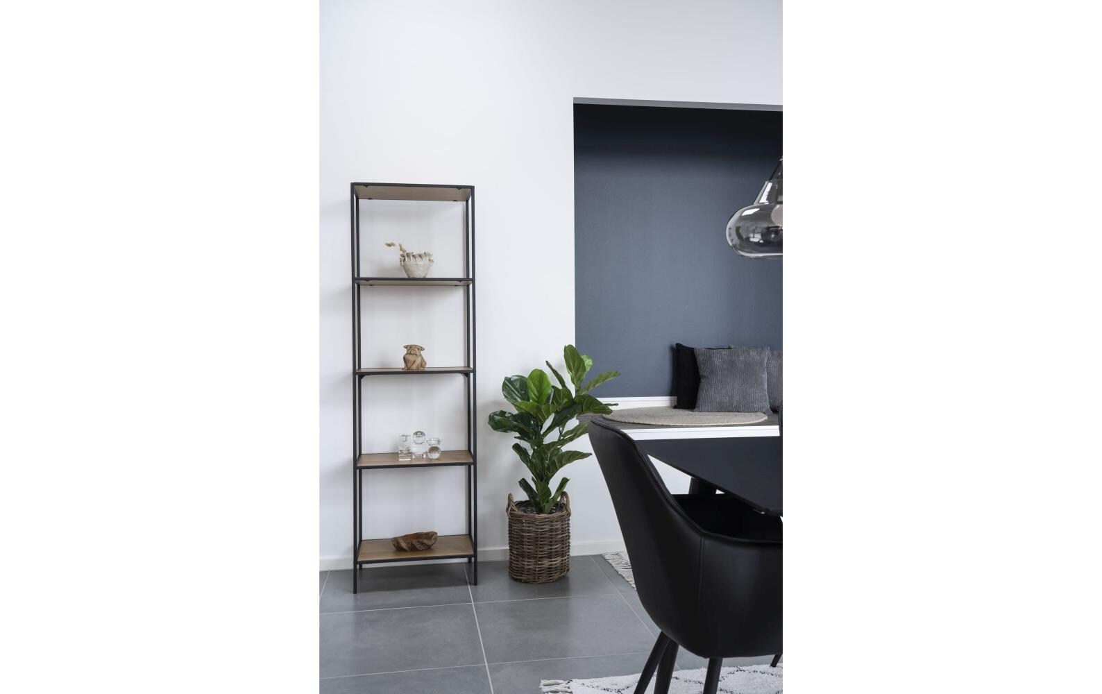 Regal Vita 170 x 51 cm, Nature/Schwarz<br>Standregal mit fünf Ablagen