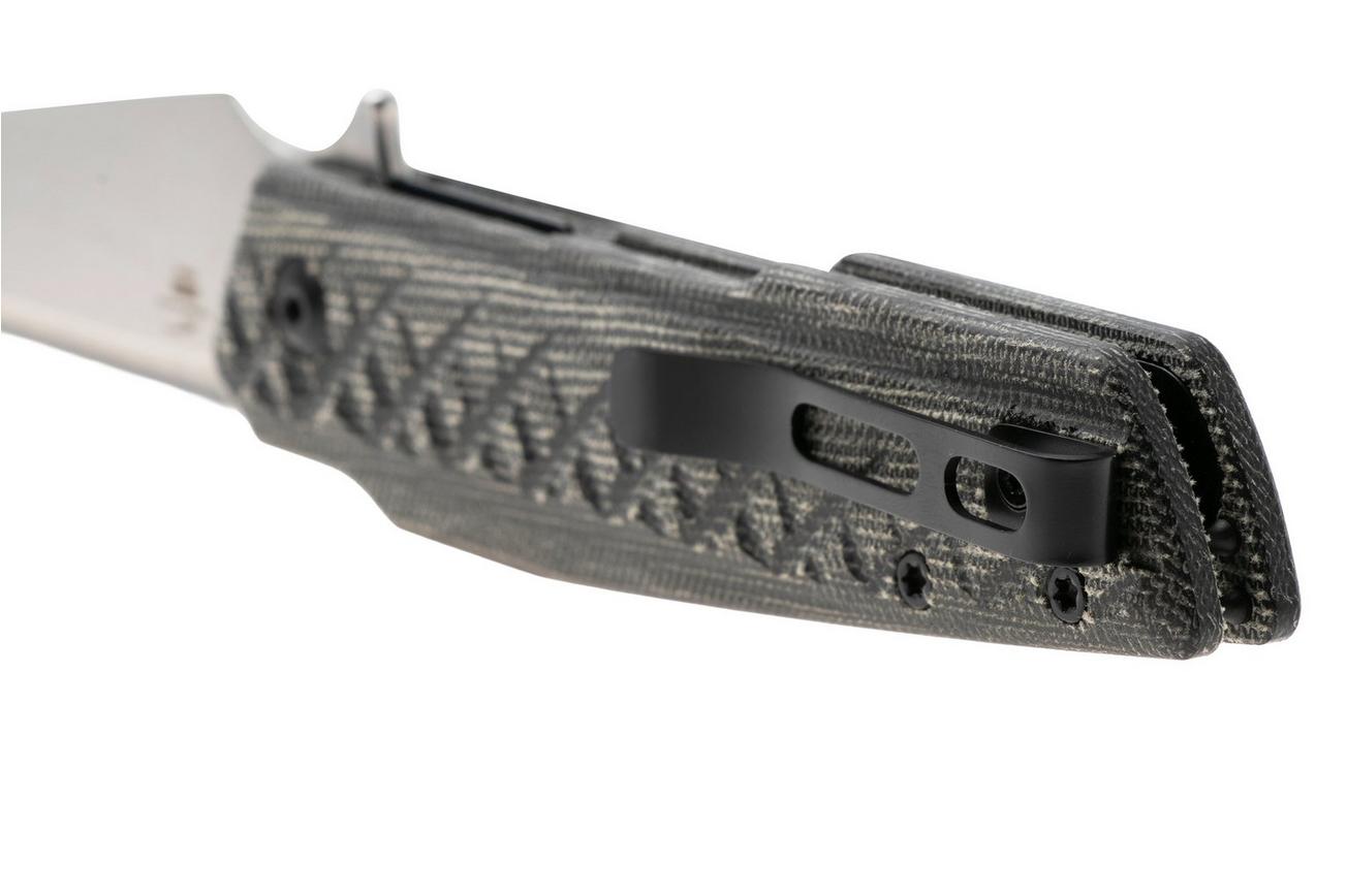 Kizer Skinner V3725A2, Stonewashed Nitro-V, Black Micarta zakmes, Maciej Torbé design