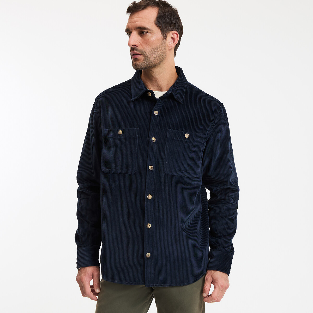 LA REDOUTE COLLECTIONS<br>Camisa reta de veludo