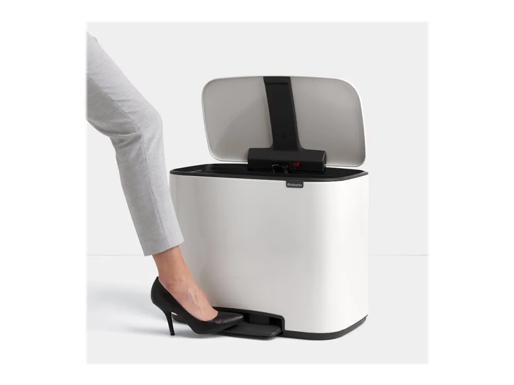 Pedalspand Brabantia Bo, 3 x 11 ltr. hvid