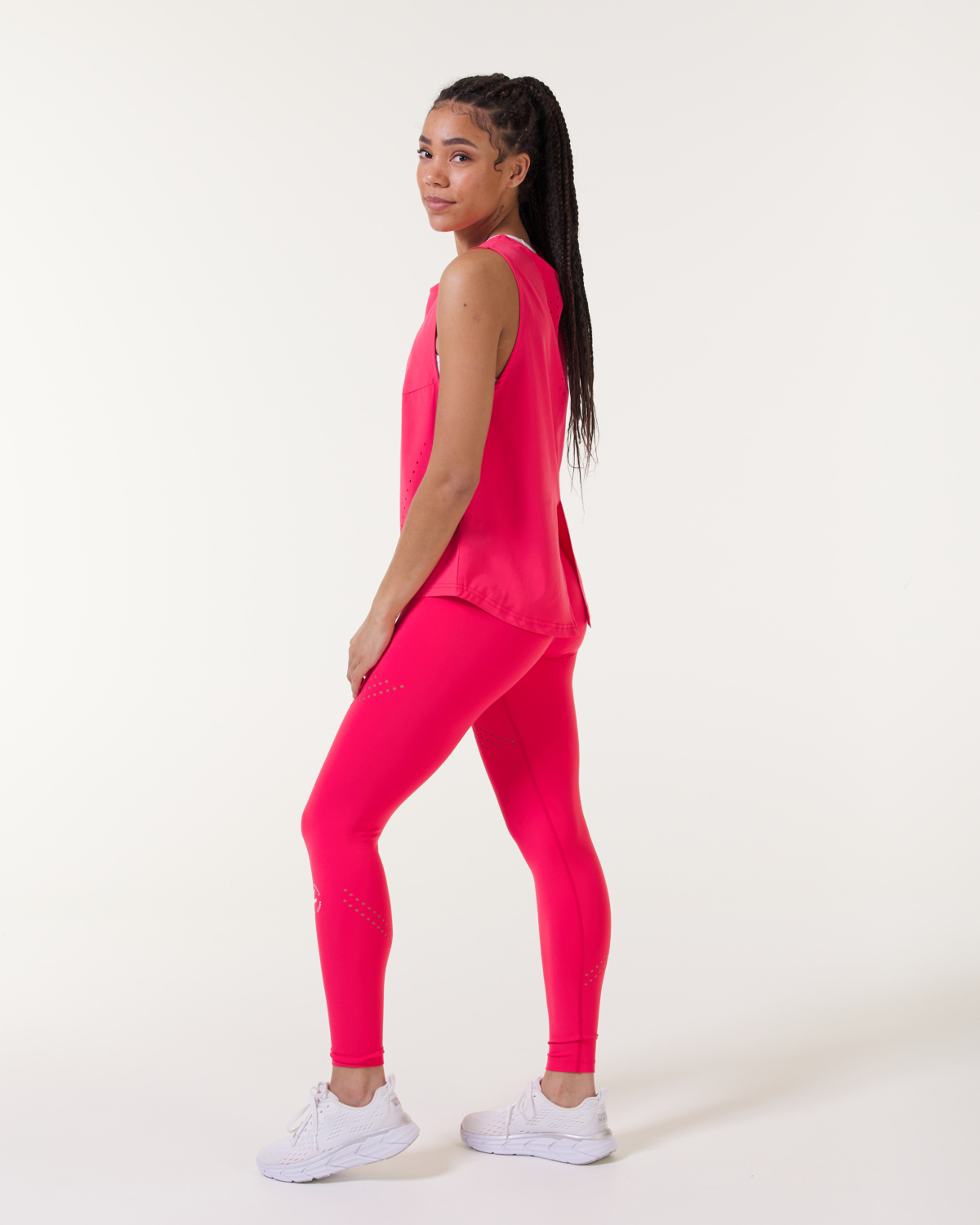 LEVITY Breeze Lasercut Tank Red Geranium
