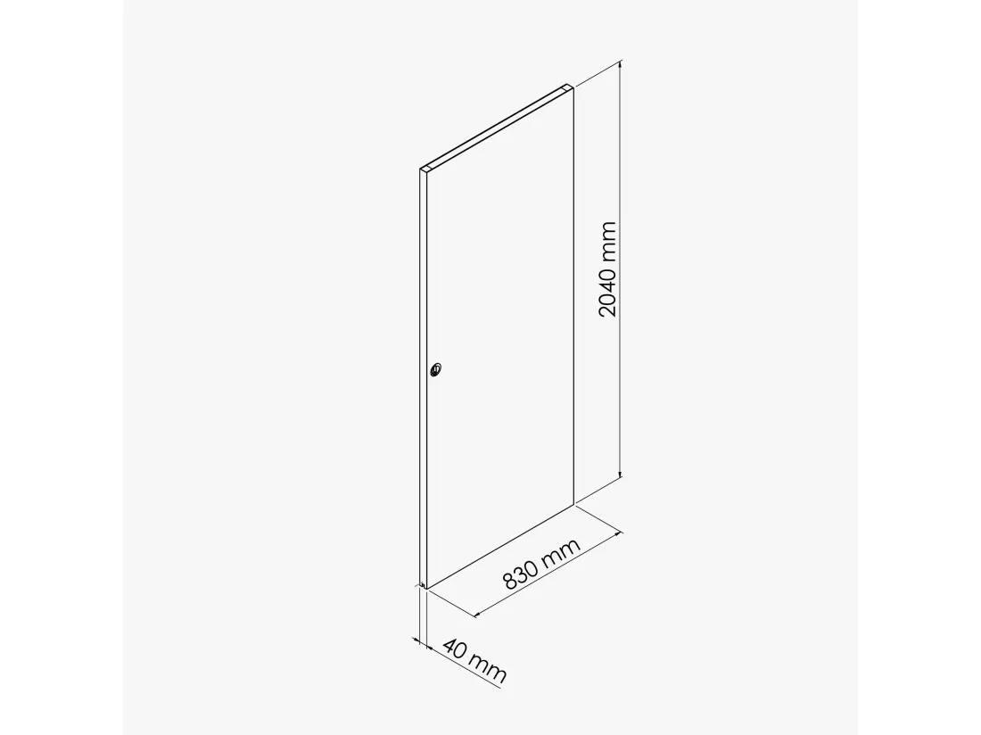 Porte Coulissante Seule - Prépeinte Plane 83 cm