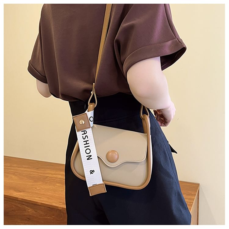 Maorong - Crossbodytas van imitatieleer met contrasterende rand