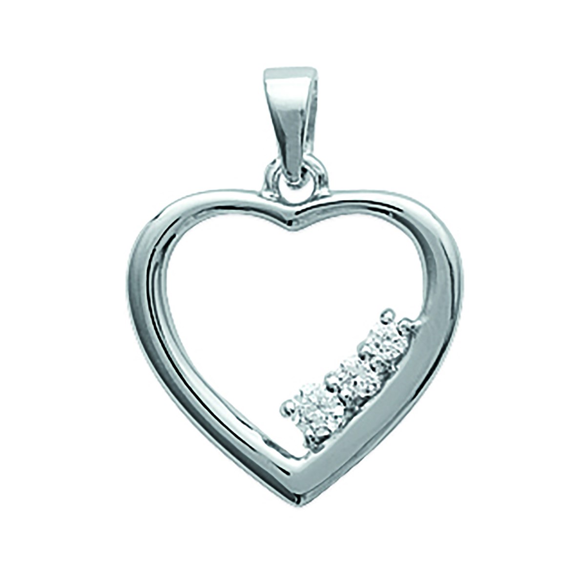 Pendentif Brillaxis coeur empierré