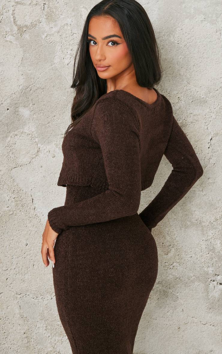 Chocolat Cardigan En Maille Bouclette Petite