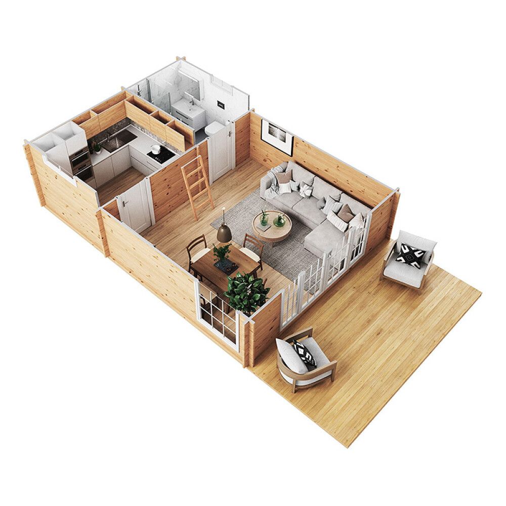 HYTTE JM STUGOR MÅRTEN TRETYKKELSE 90MM 30M²